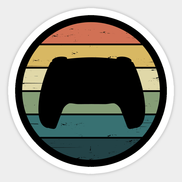 Retro Rainbow Video Game Console Controller for Gamer Sticker by cottoncanvas